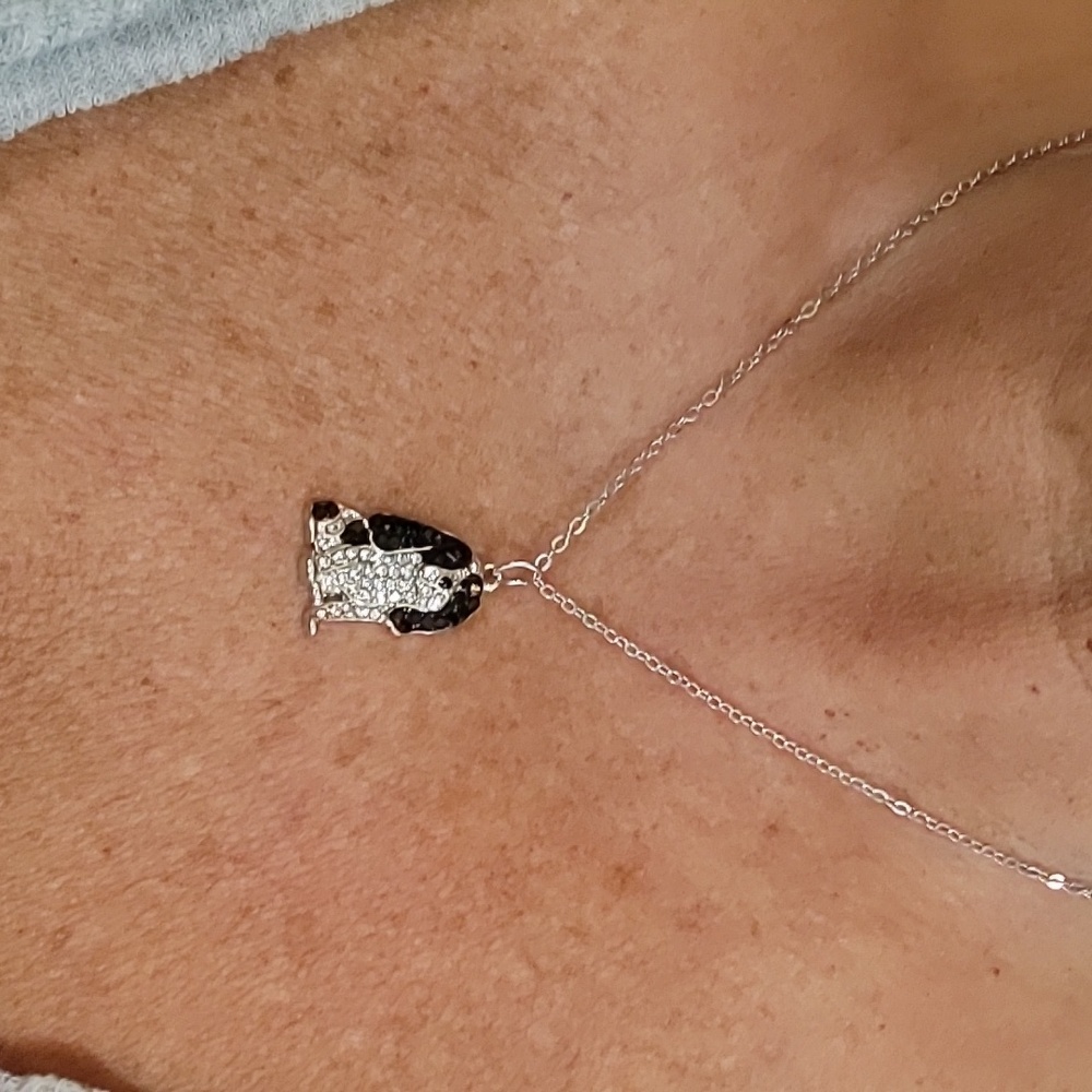 🔥LAST ONE🔥 SPRINGER SPANIEL Crystal Shimmer Necklace - Picture 4 of 7
